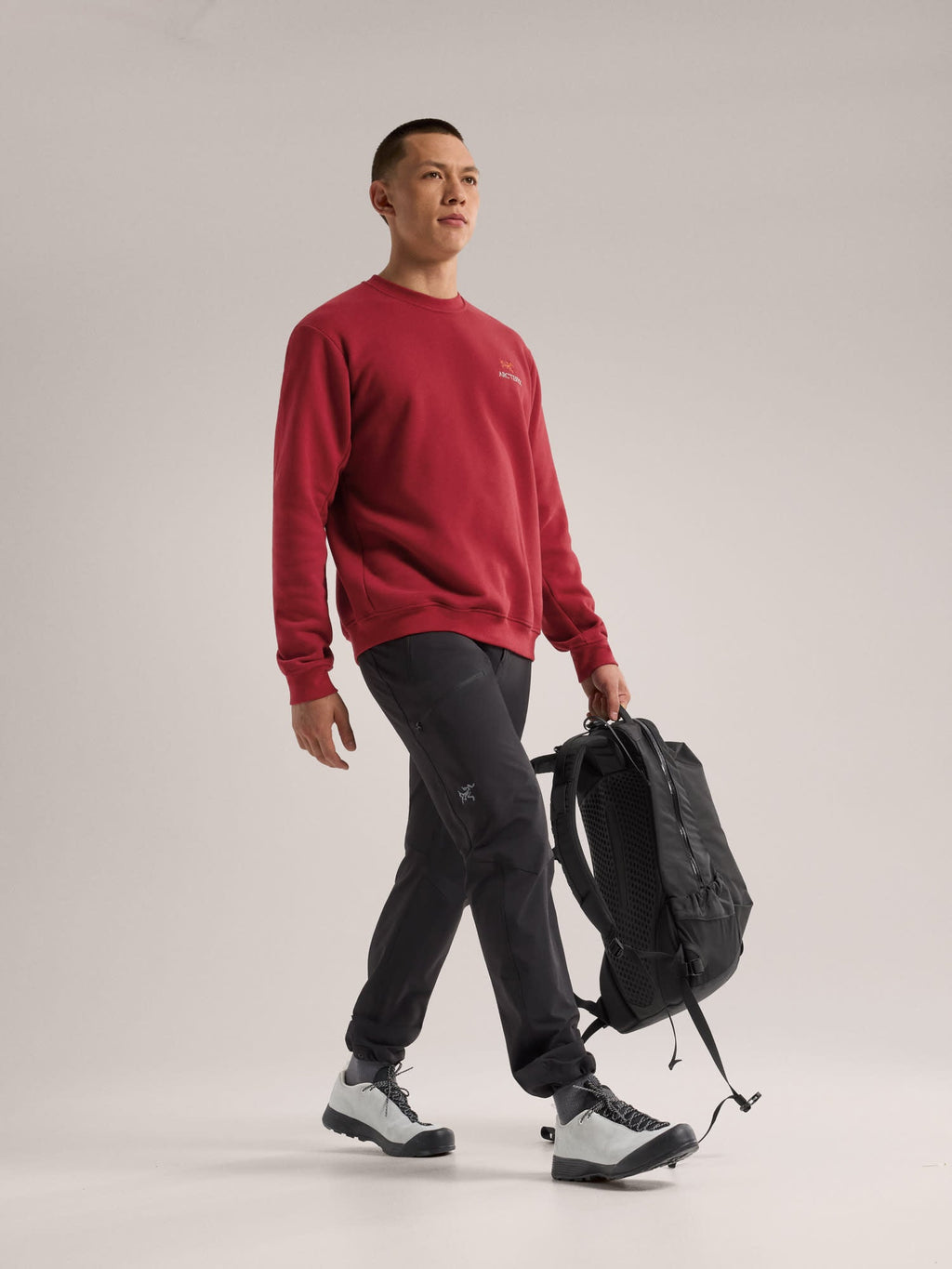 Emblem Fleece Crew Neck Pullover Men's