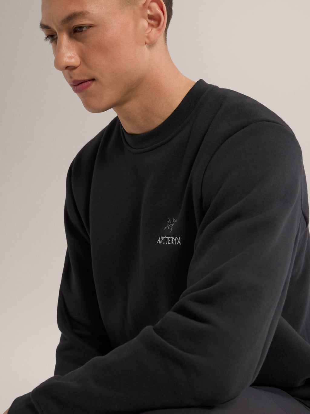 Emblem Fleece Crew Neck Pullover Men's