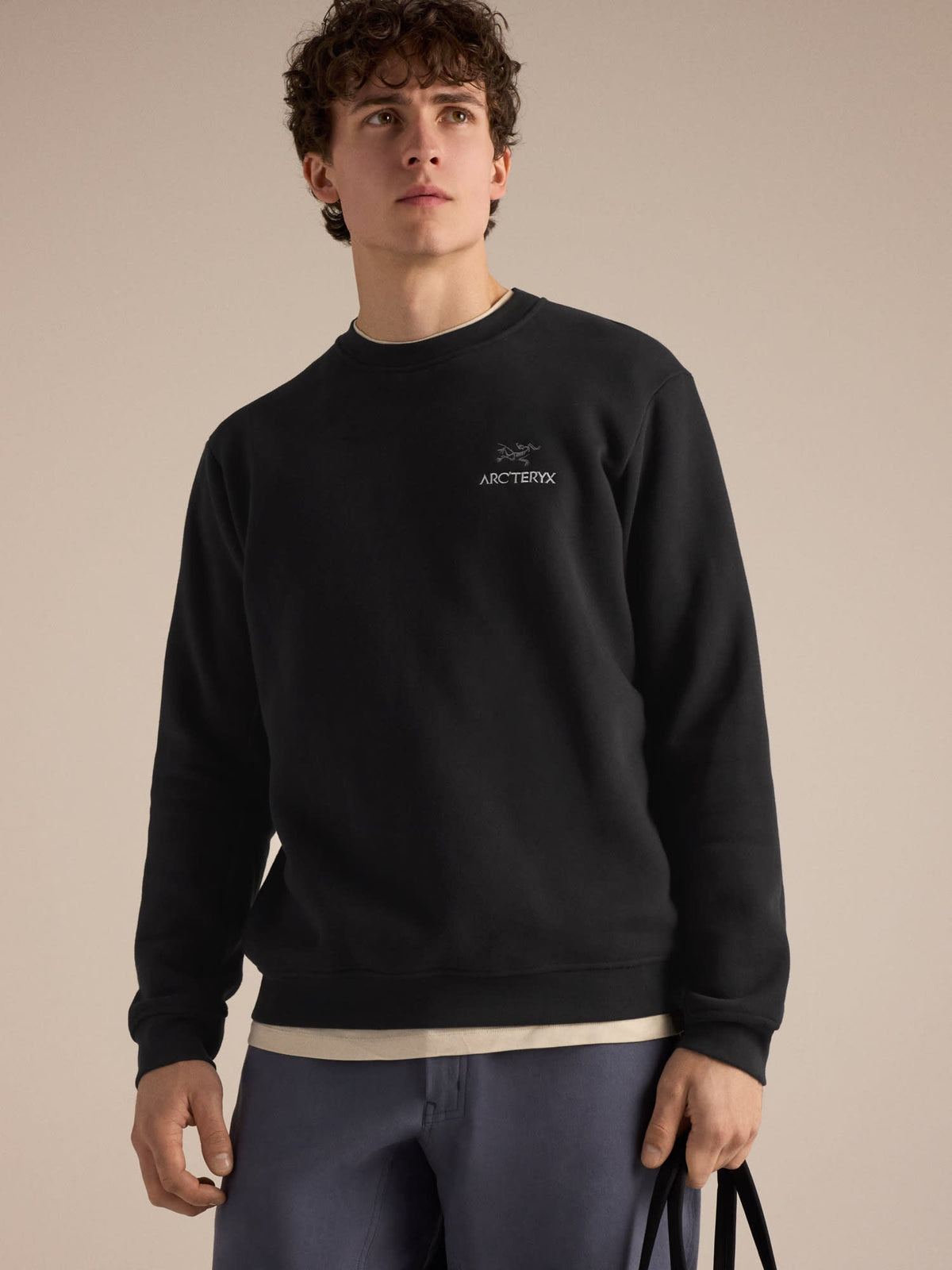 Emblem Fleece Crew Neck Pullover Men's